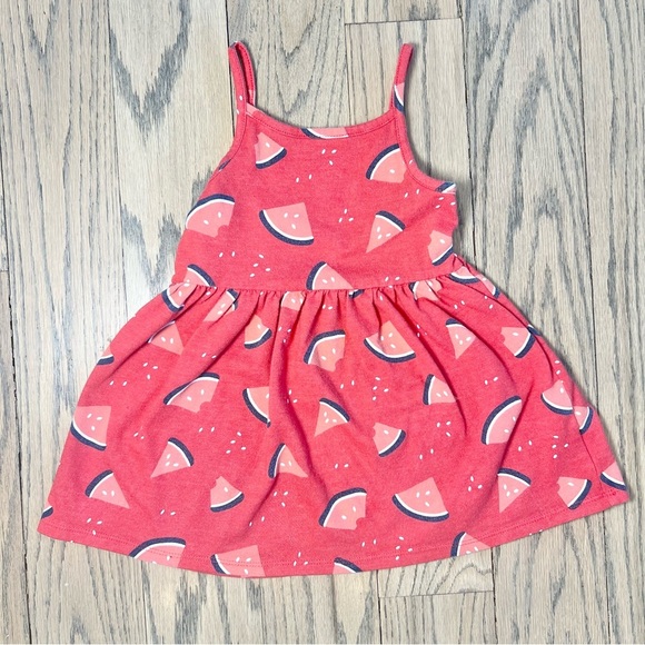Cat & Jack Toddler Girls Watermelon Cotton Dress Size 2T - Picture 1 of 7
